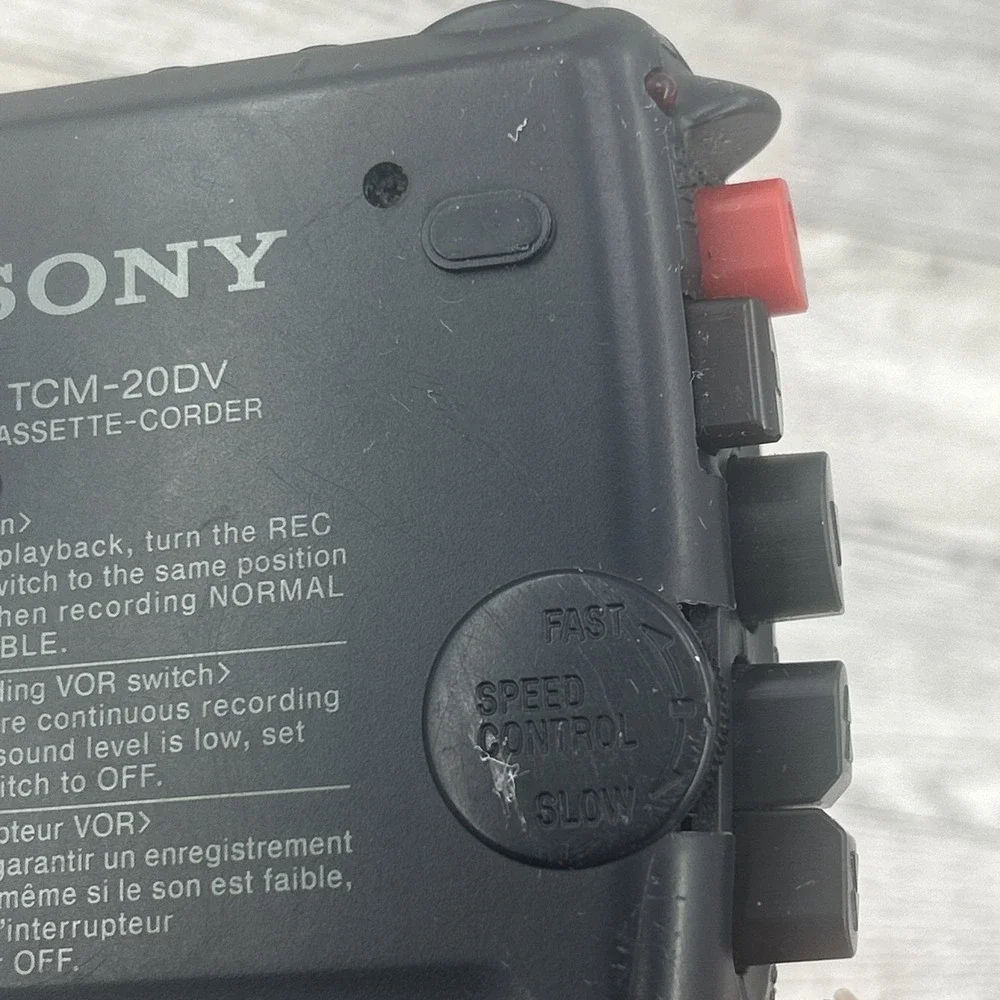 Sony TCM-20DV Clear Voice VOR Cassette‎ Voice Tape Recorder Speaker Tested Works